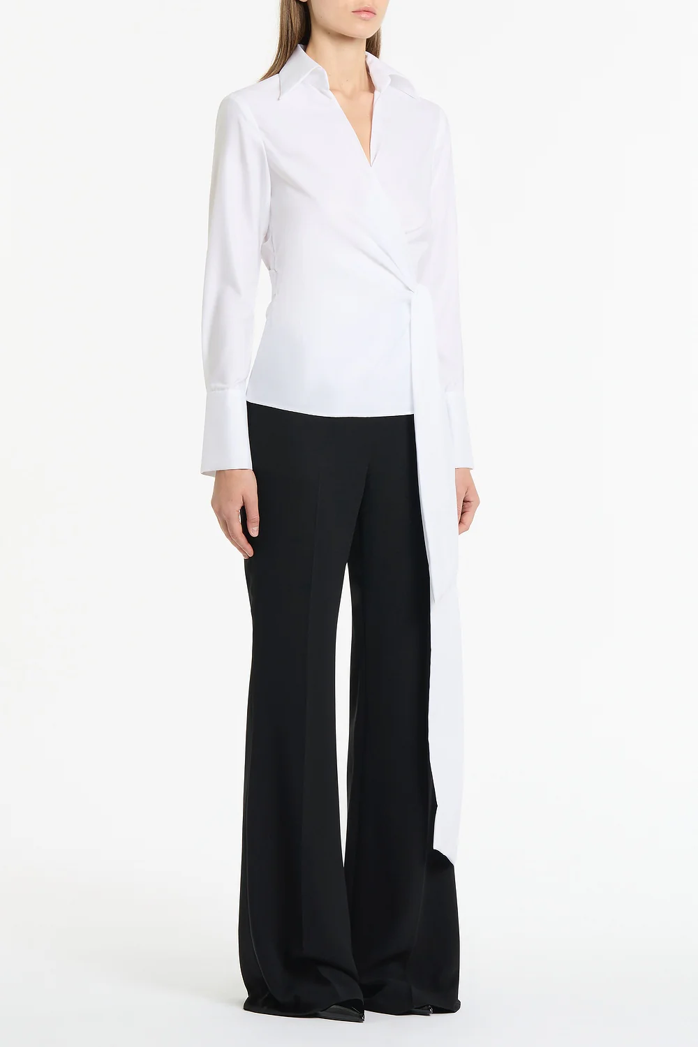 WHITE COTTON WRAP TOP - Image 2