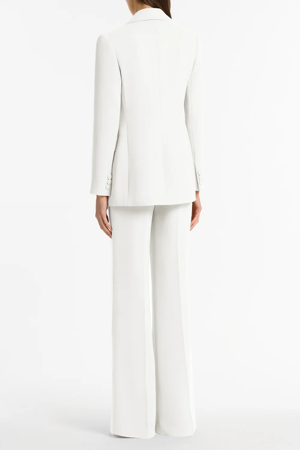 WHITE CREPE CLASSIC JACKET - Image 2