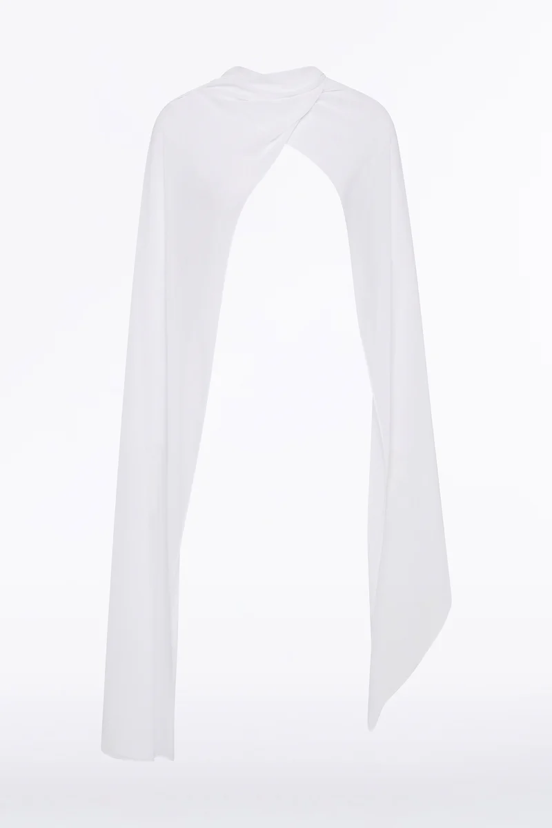 WHITE GEORGETTE SCARF - Image 4