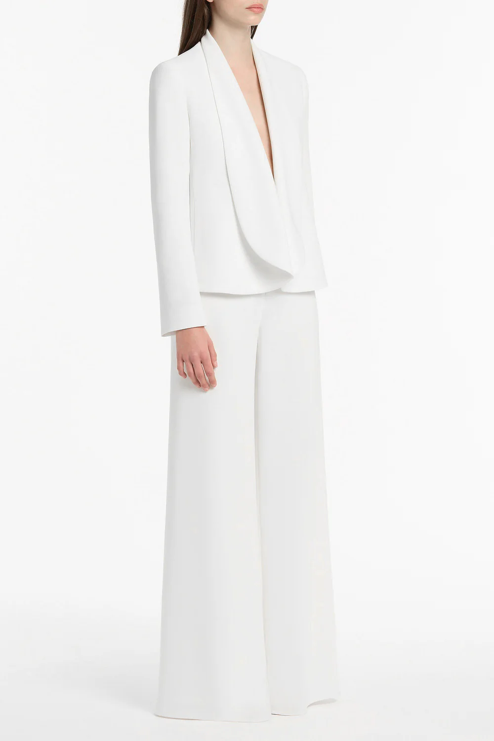 WHITE SHAWL COLLAR JACKET - Image 2