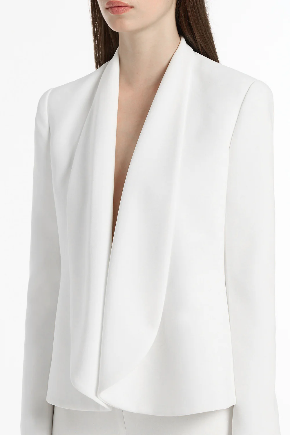 WHITE SHAWL COLLAR JACKET - Image 3